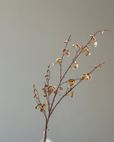 Alamkari India Fabric Artificial Cherry Blossom Stick (130 cm, White)